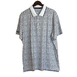 Bonobos Men's Justin Rose Slim Polo Shirt Black White Golf Size XXL NWT